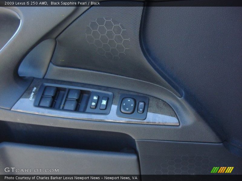 Black Sapphire Pearl / Black 2009 Lexus IS 250 AWD
