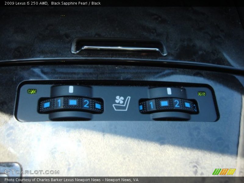 Black Sapphire Pearl / Black 2009 Lexus IS 250 AWD