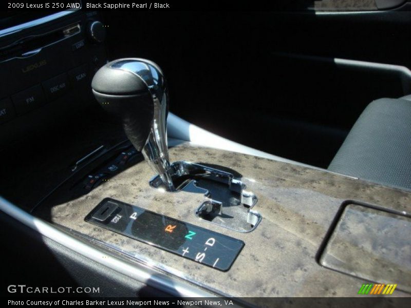 Black Sapphire Pearl / Black 2009 Lexus IS 250 AWD