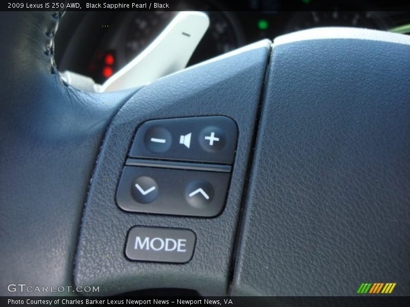 Black Sapphire Pearl / Black 2009 Lexus IS 250 AWD