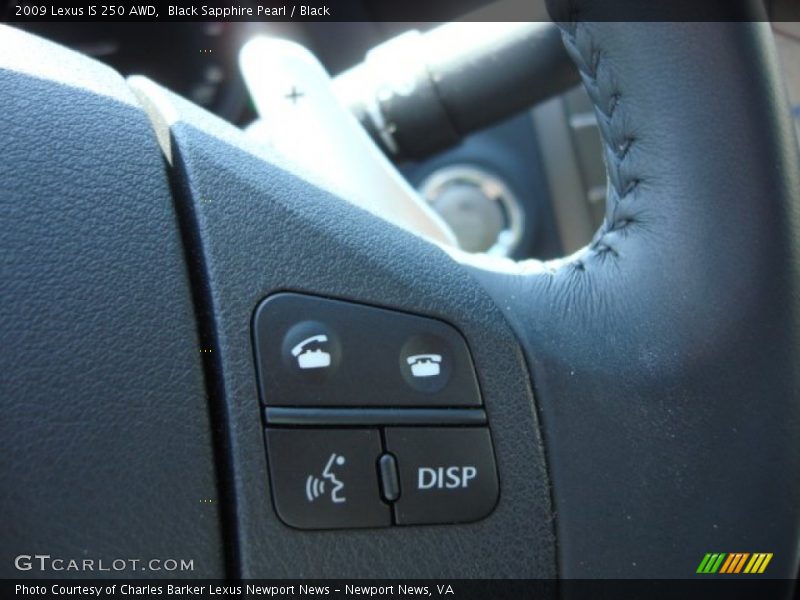 Black Sapphire Pearl / Black 2009 Lexus IS 250 AWD