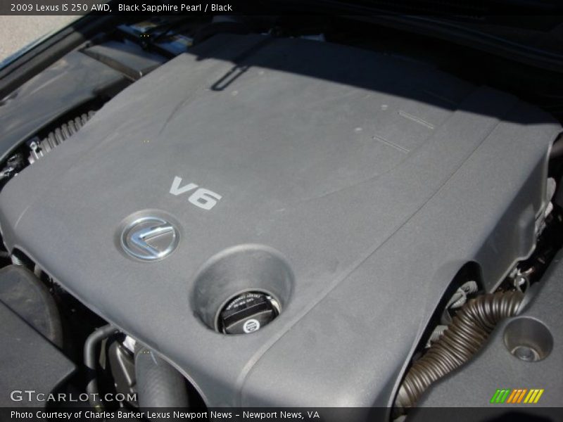 Black Sapphire Pearl / Black 2009 Lexus IS 250 AWD