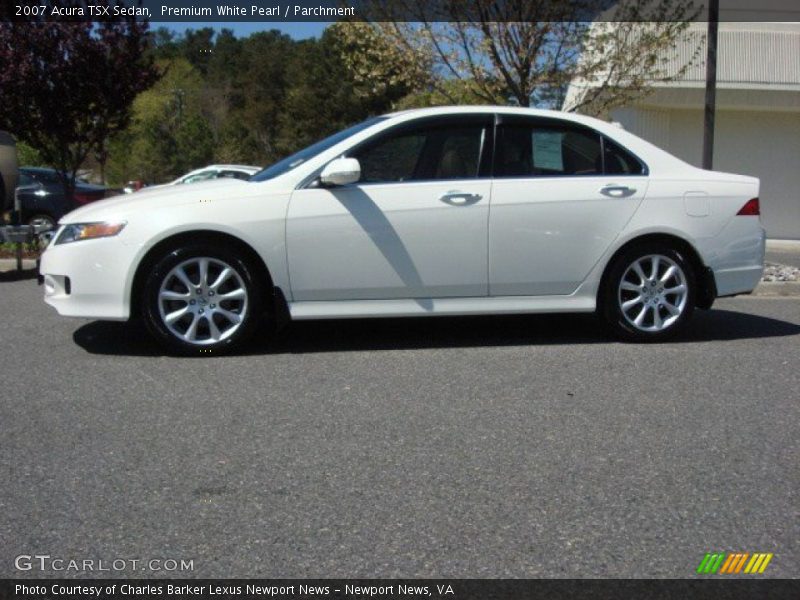 Premium White Pearl / Parchment 2007 Acura TSX Sedan