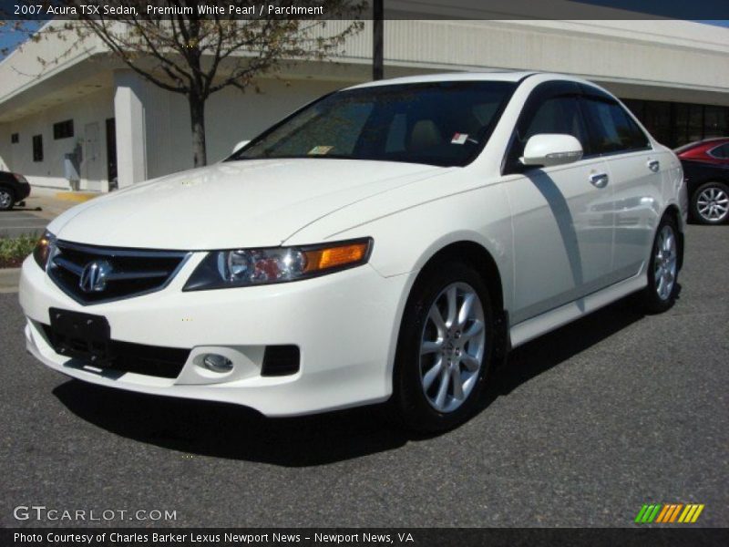 Premium White Pearl / Parchment 2007 Acura TSX Sedan