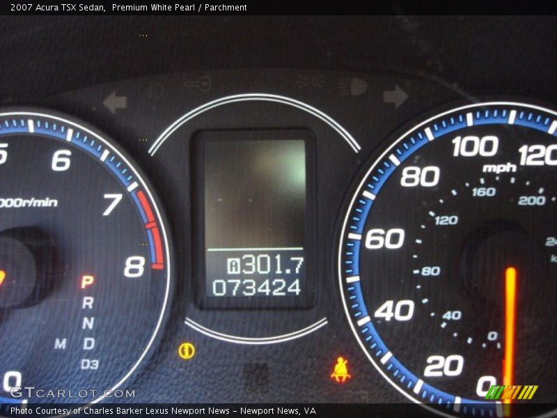 Premium White Pearl / Parchment 2007 Acura TSX Sedan