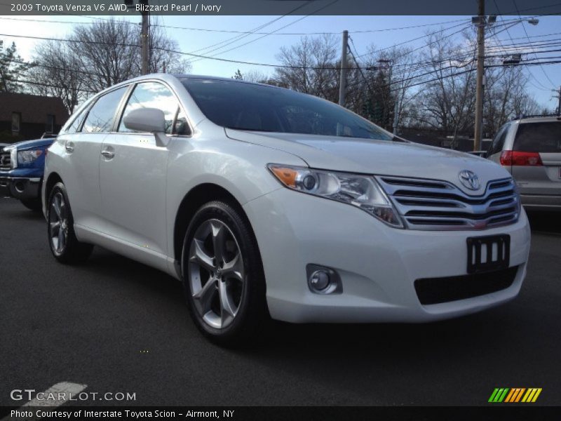 Blizzard Pearl / Ivory 2009 Toyota Venza V6 AWD