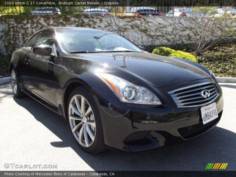 Midnight Garnet Metallic / Graphite 2009 Infiniti G 37 Convertible