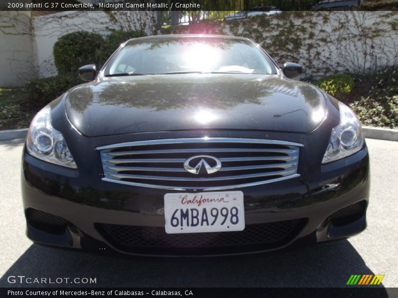 Midnight Garnet Metallic / Graphite 2009 Infiniti G 37 Convertible