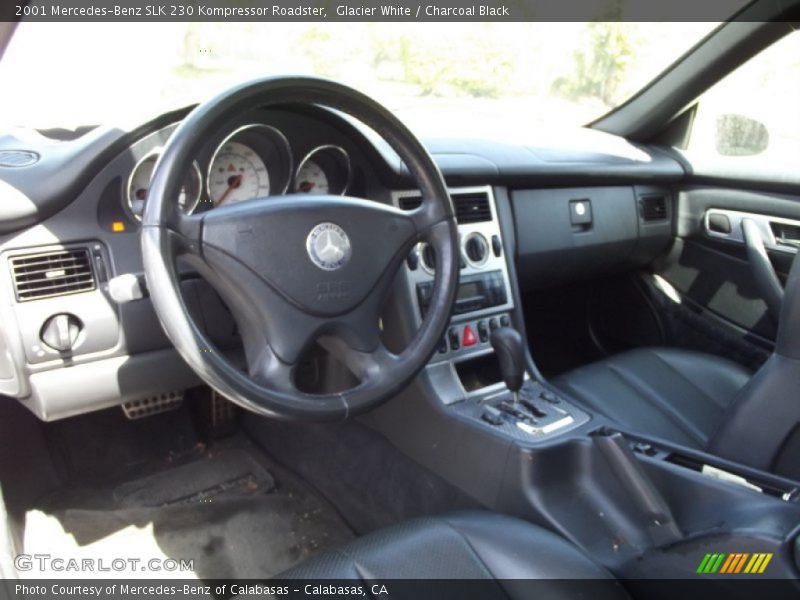 Glacier White / Charcoal Black 2001 Mercedes-Benz SLK 230 Kompressor Roadster