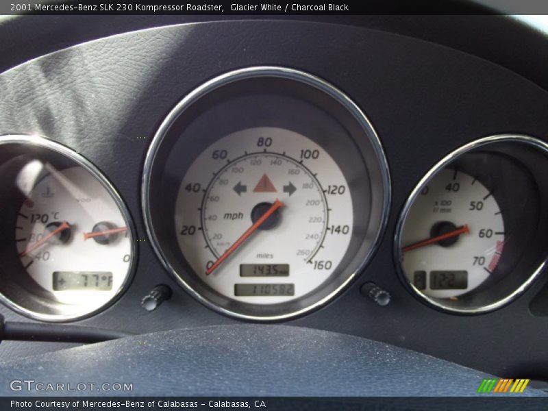 Glacier White / Charcoal Black 2001 Mercedes-Benz SLK 230 Kompressor Roadster