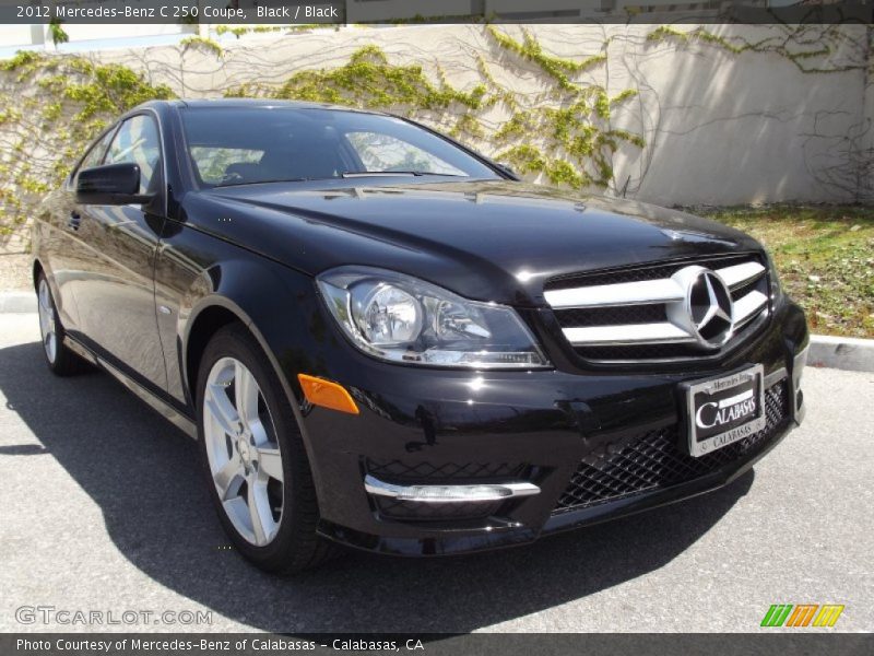 Black / Black 2012 Mercedes-Benz C 250 Coupe