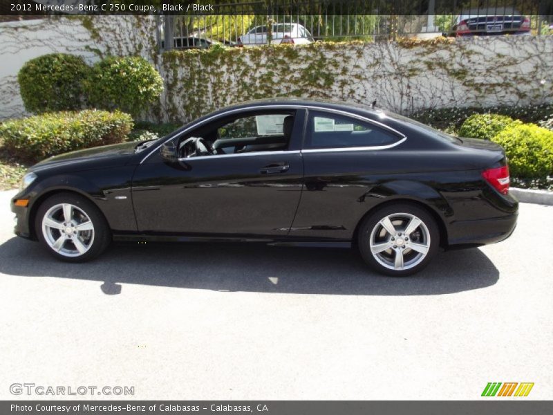 Black / Black 2012 Mercedes-Benz C 250 Coupe