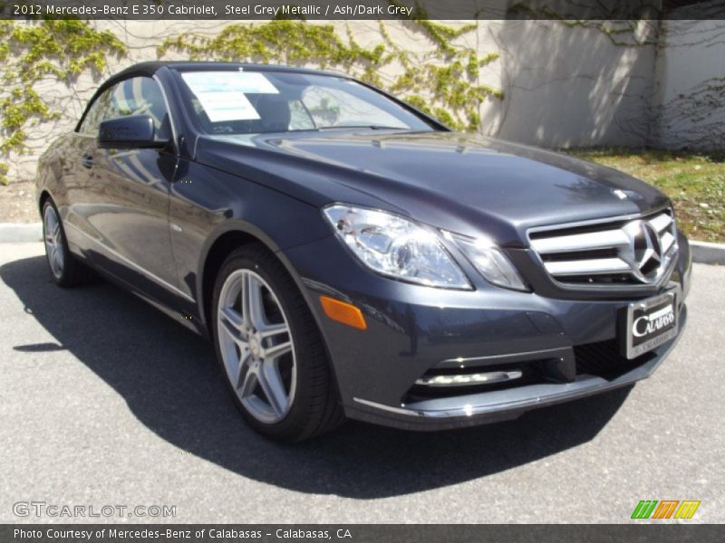 Steel Grey Metallic / Ash/Dark Grey 2012 Mercedes-Benz E 350 Cabriolet