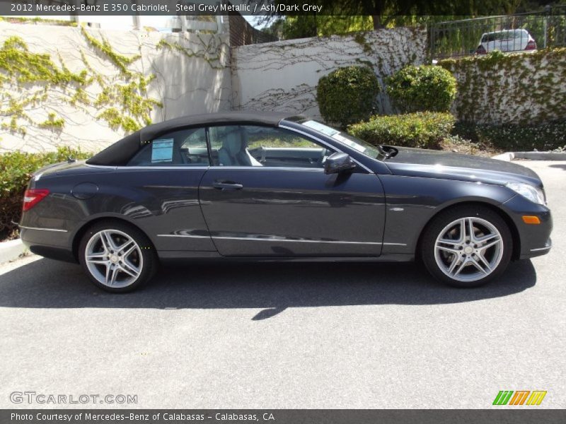 Steel Grey Metallic / Ash/Dark Grey 2012 Mercedes-Benz E 350 Cabriolet