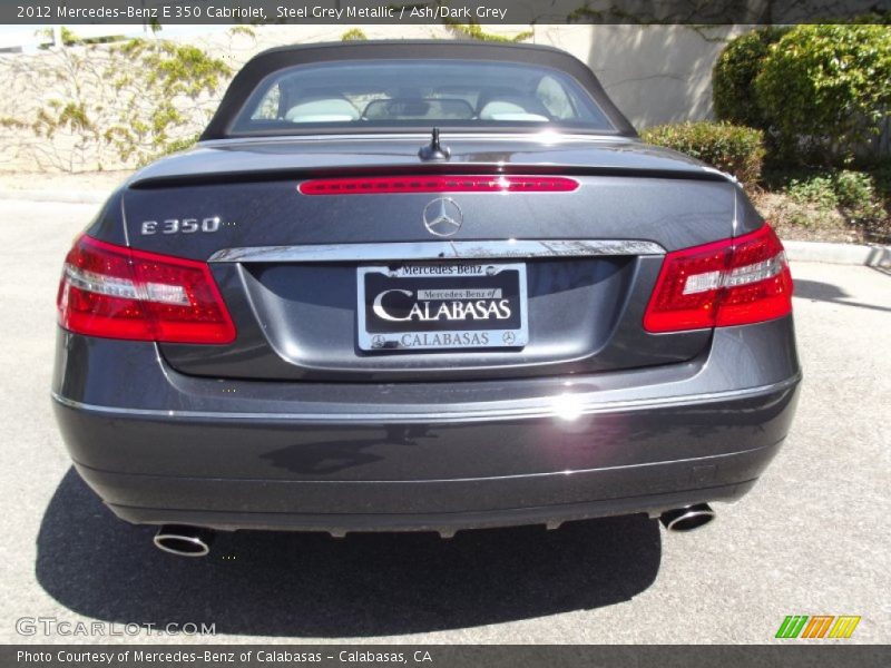 Steel Grey Metallic / Ash/Dark Grey 2012 Mercedes-Benz E 350 Cabriolet