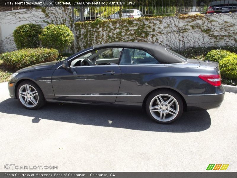 Steel Grey Metallic / Ash/Dark Grey 2012 Mercedes-Benz E 350 Cabriolet