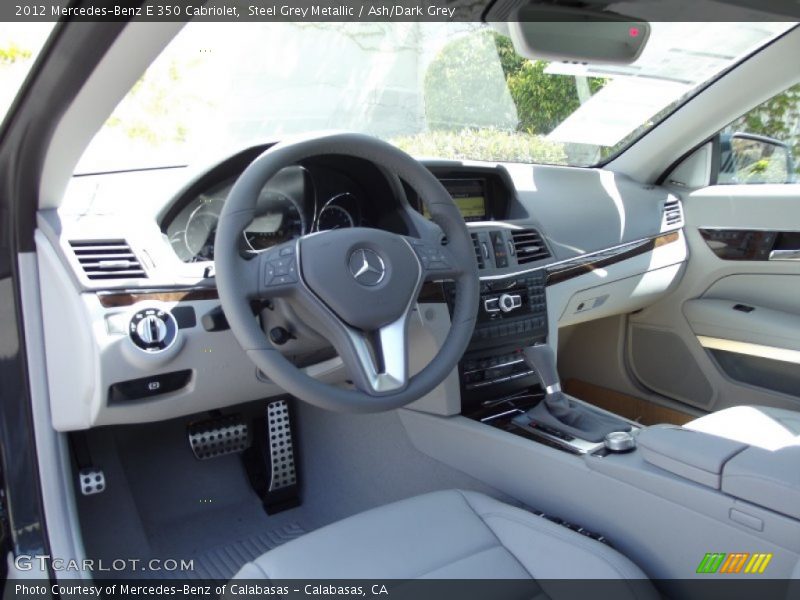 Steel Grey Metallic / Ash/Dark Grey 2012 Mercedes-Benz E 350 Cabriolet