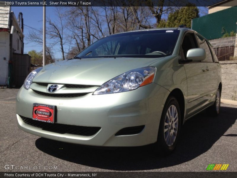 Silver Pine Mica / Taupe 2009 Toyota Sienna XLE