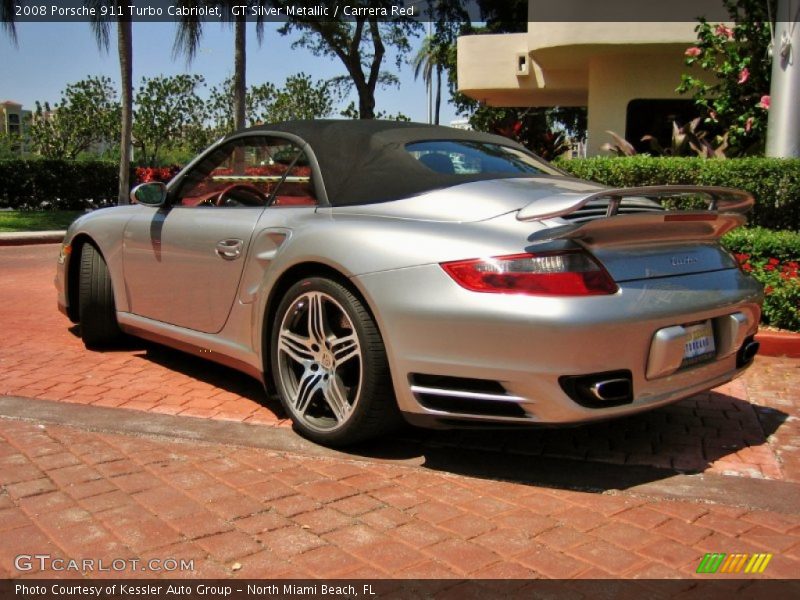GT Silver Metallic / Carrera Red 2008 Porsche 911 Turbo Cabriolet