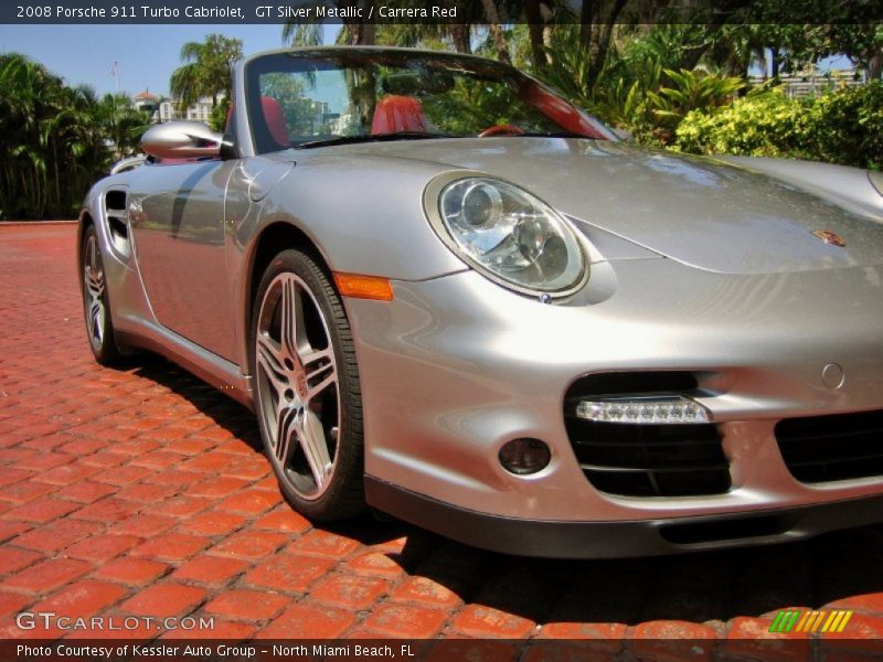 GT Silver Metallic / Carrera Red 2008 Porsche 911 Turbo Cabriolet