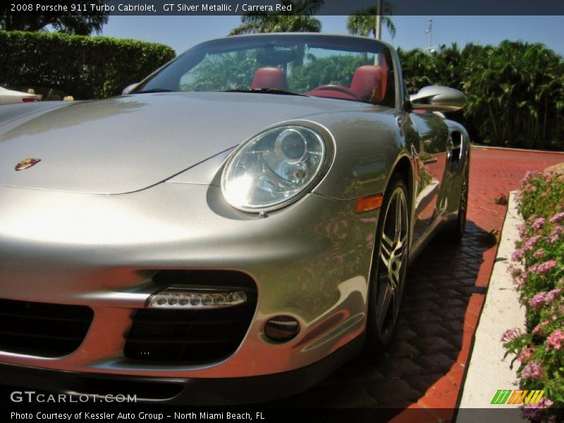 GT Silver Metallic / Carrera Red 2008 Porsche 911 Turbo Cabriolet