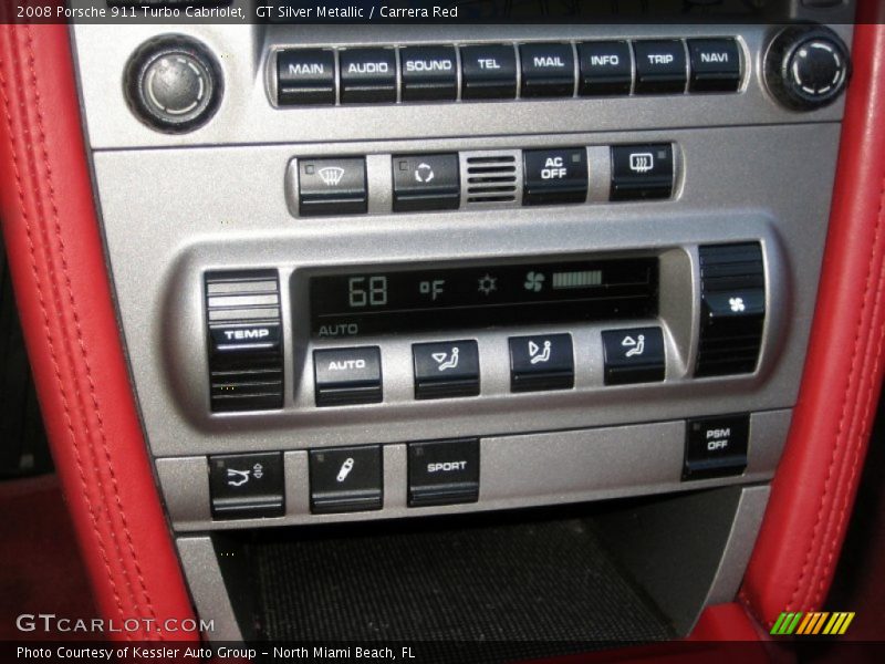 Controls of 2008 911 Turbo Cabriolet