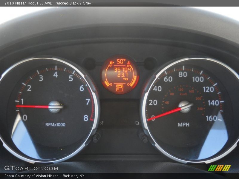 Wicked Black / Gray 2010 Nissan Rogue SL AWD