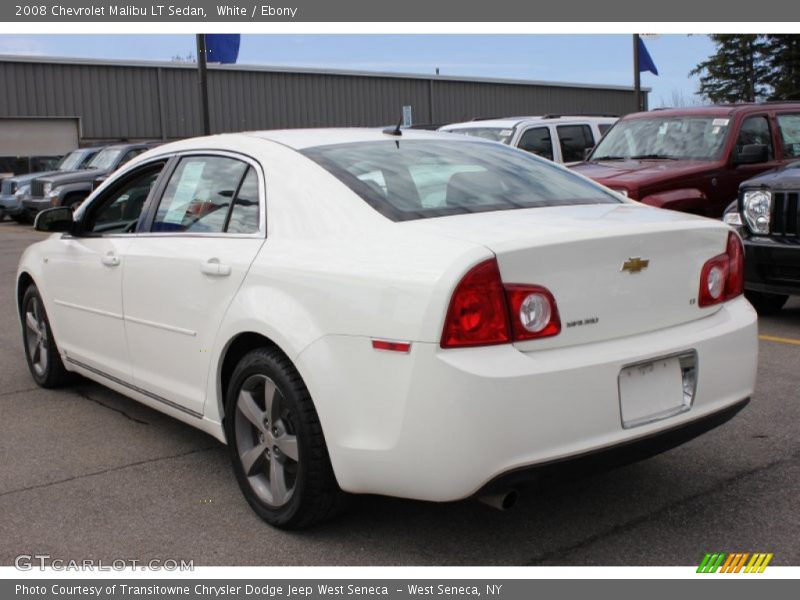 White / Ebony 2008 Chevrolet Malibu LT Sedan