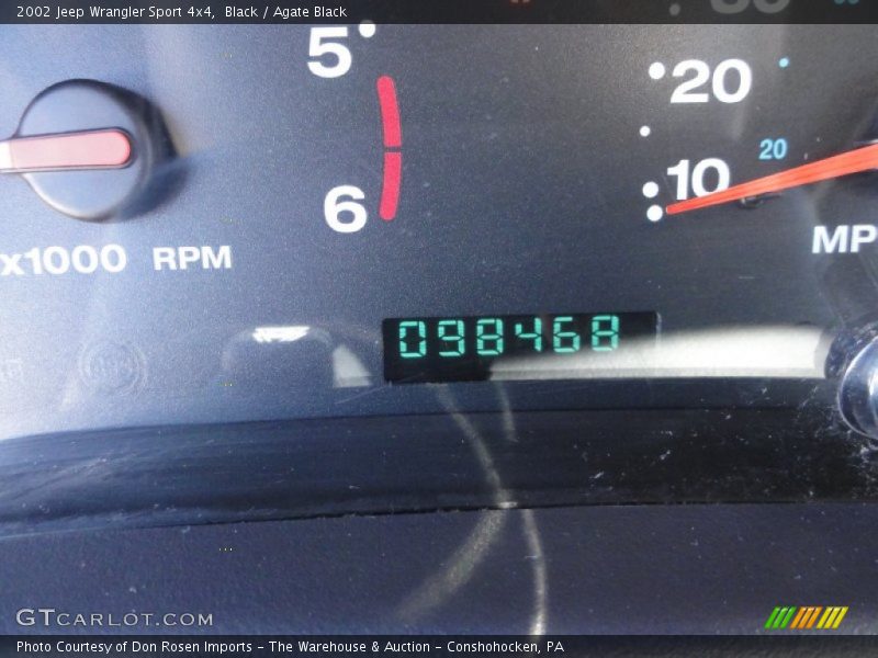 Black / Agate Black 2002 Jeep Wrangler Sport 4x4