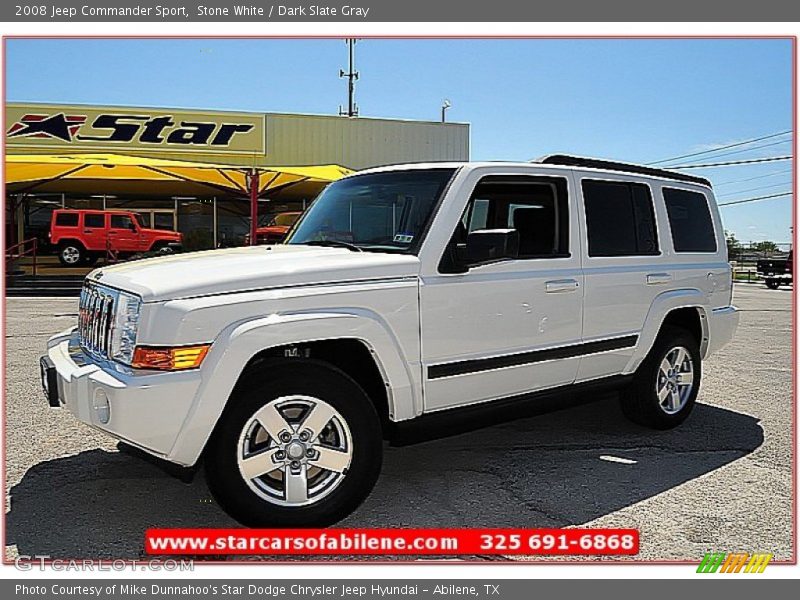 Stone White / Dark Slate Gray 2008 Jeep Commander Sport