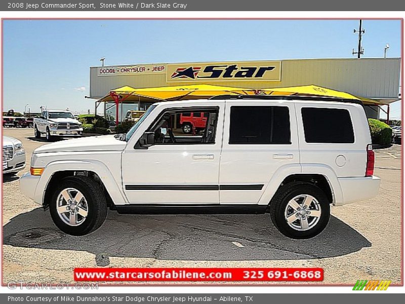 Stone White / Dark Slate Gray 2008 Jeep Commander Sport