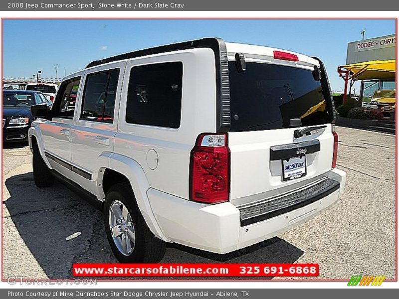 Stone White / Dark Slate Gray 2008 Jeep Commander Sport