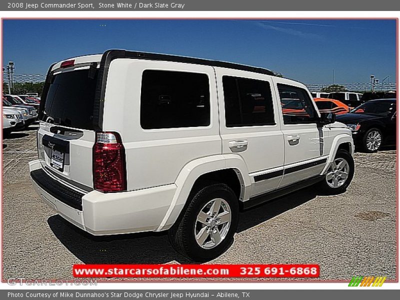 Stone White / Dark Slate Gray 2008 Jeep Commander Sport