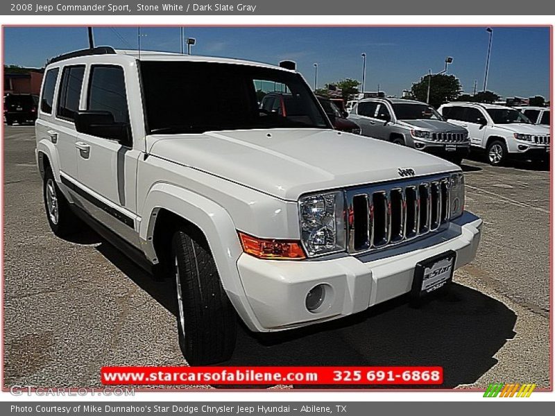 Stone White / Dark Slate Gray 2008 Jeep Commander Sport