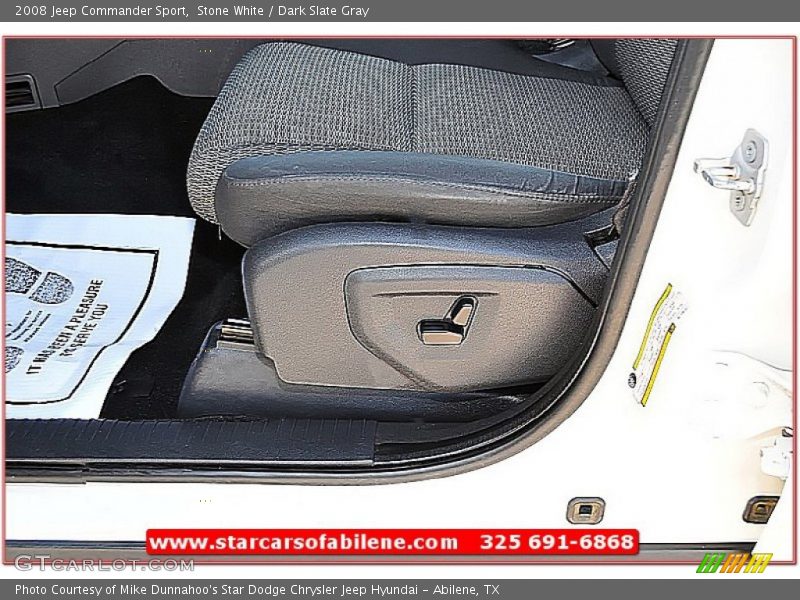 Stone White / Dark Slate Gray 2008 Jeep Commander Sport