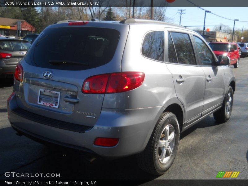 Steel Gray / Gray 2008 Hyundai Santa Fe GLS 4WD