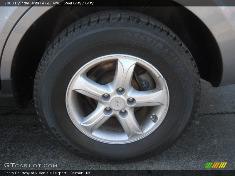 Steel Gray / Gray 2008 Hyundai Santa Fe GLS 4WD