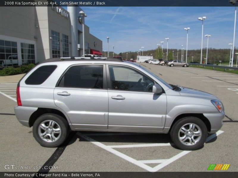 Satin Silver Metallic / Black 2008 Kia Sportage EX V6 4x4