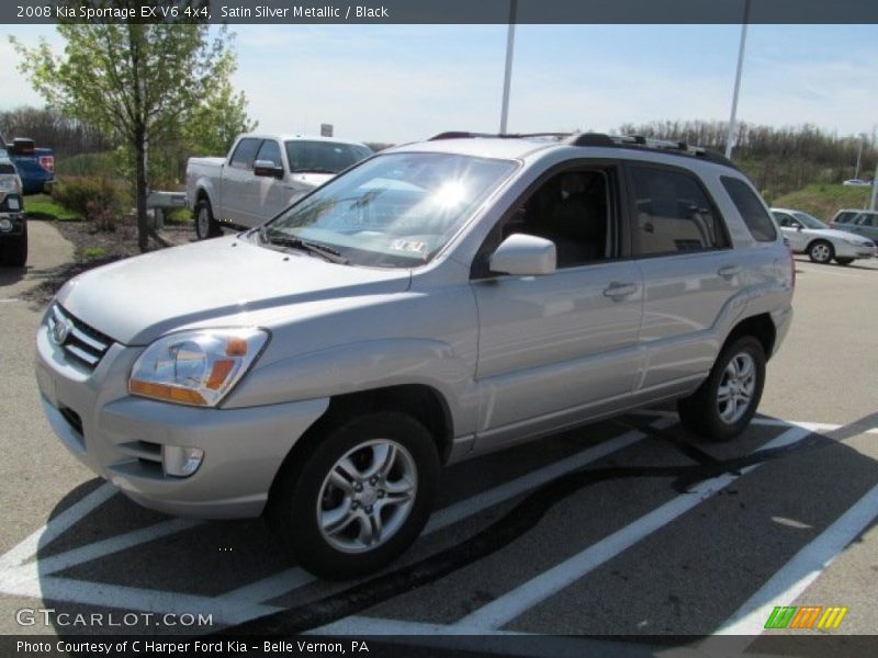 Satin Silver Metallic / Black 2008 Kia Sportage EX V6 4x4