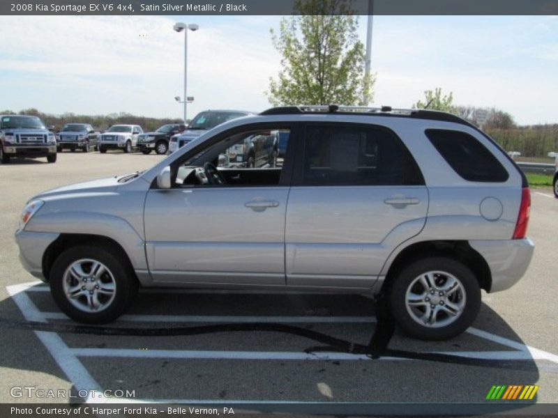Satin Silver Metallic / Black 2008 Kia Sportage EX V6 4x4