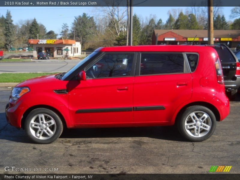 Molten Red / Black Soul Logo Cloth 2010 Kia Soul +