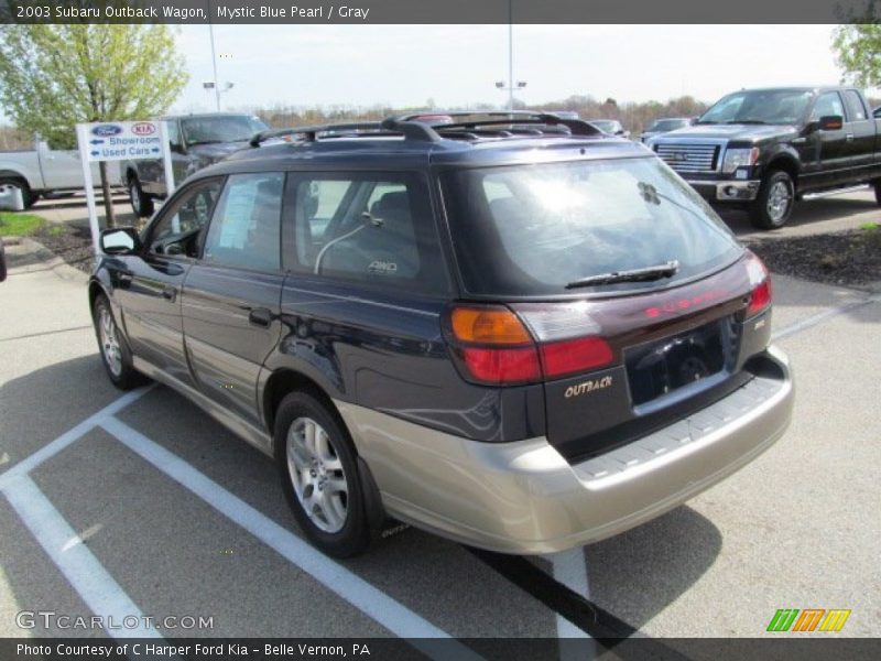 Mystic Blue Pearl / Gray 2003 Subaru Outback Wagon