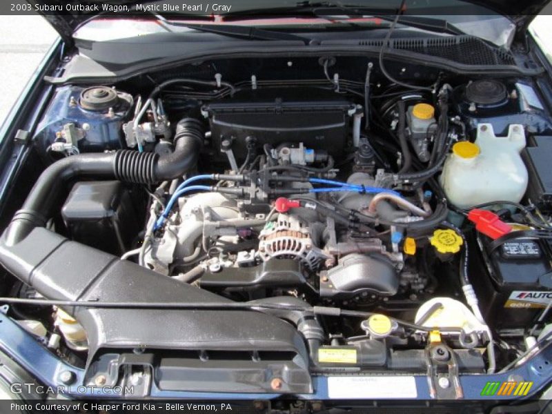 Mystic Blue Pearl / Gray 2003 Subaru Outback Wagon