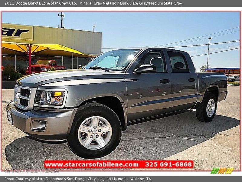 Mineral Gray Metallic / Dark Slate Gray/Medium Slate Gray 2011 Dodge Dakota Lone Star Crew Cab