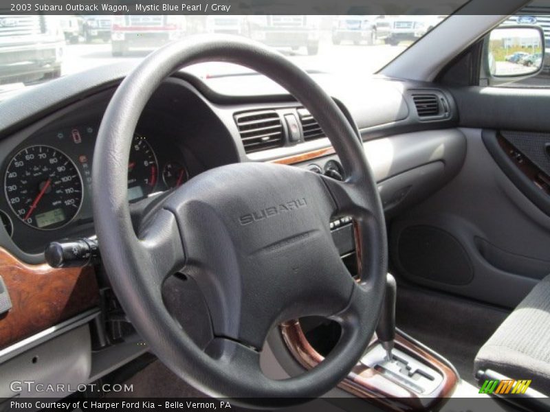 Mystic Blue Pearl / Gray 2003 Subaru Outback Wagon