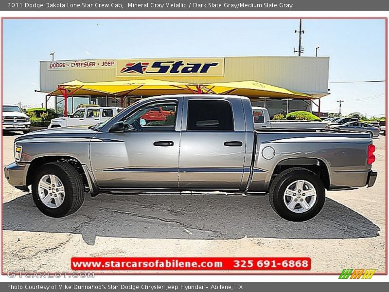 Mineral Gray Metallic / Dark Slate Gray/Medium Slate Gray 2011 Dodge Dakota Lone Star Crew Cab