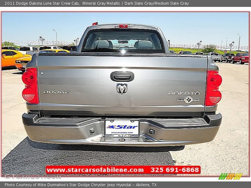 Mineral Gray Metallic / Dark Slate Gray/Medium Slate Gray 2011 Dodge Dakota Lone Star Crew Cab