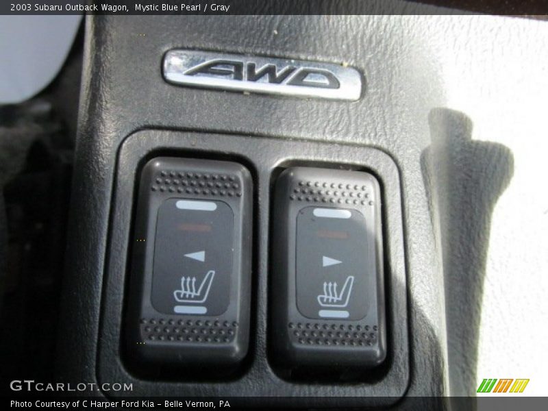 Mystic Blue Pearl / Gray 2003 Subaru Outback Wagon