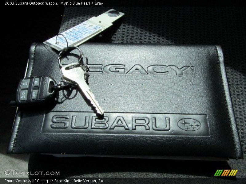 Mystic Blue Pearl / Gray 2003 Subaru Outback Wagon