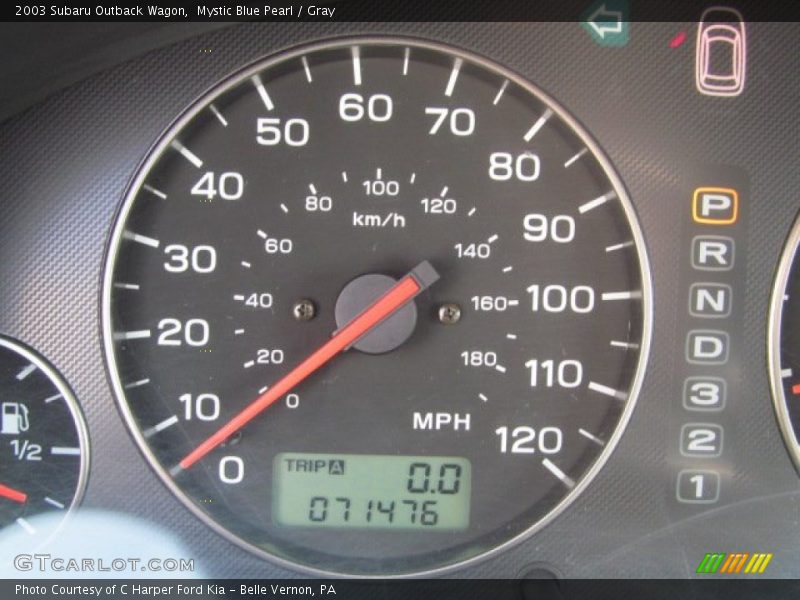 Mystic Blue Pearl / Gray 2003 Subaru Outback Wagon